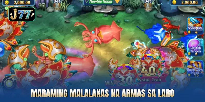 Maraming malalakas na armas sa laro
