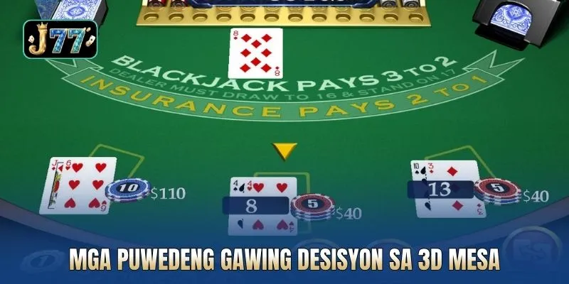 Mga puwedeng gawing desisyon sa 3D mesa