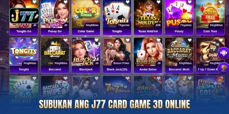 Subukan ang J77 card game 3D online