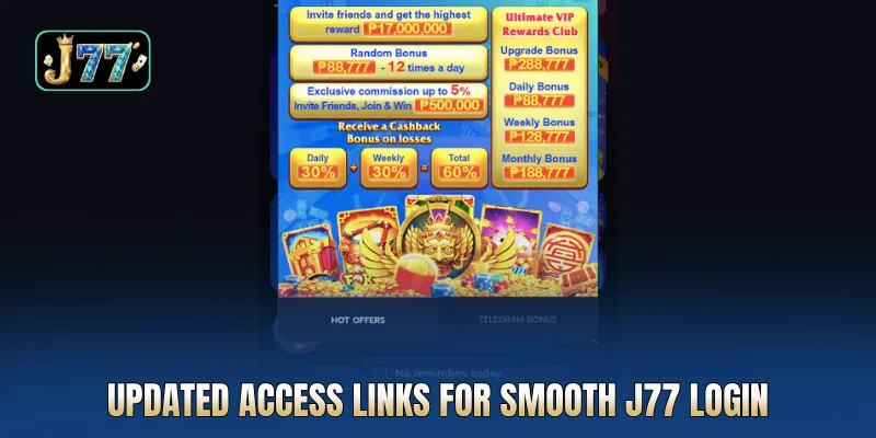 Updated access links for smooth J77 login